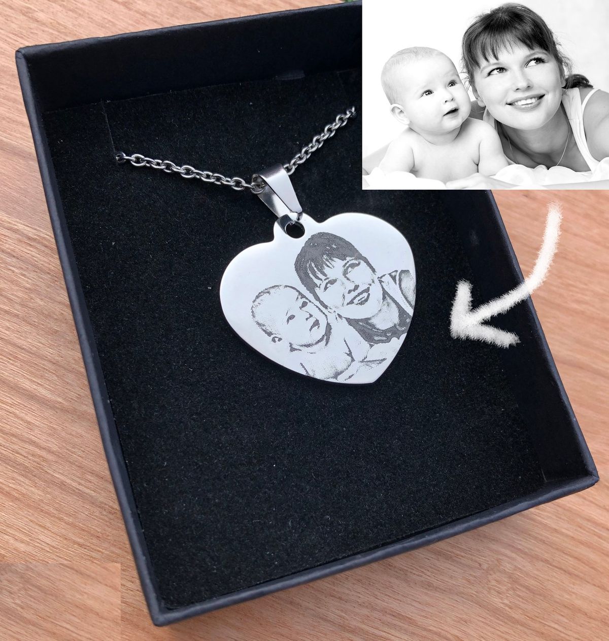 "AMOR ETERNO" COLLAR CORAZÓN PERSONALIZADO