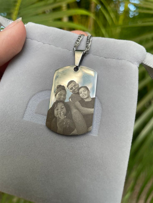 "PLACA DE RECUERDO" COLLAR MILITAR PERSONALIZADO"